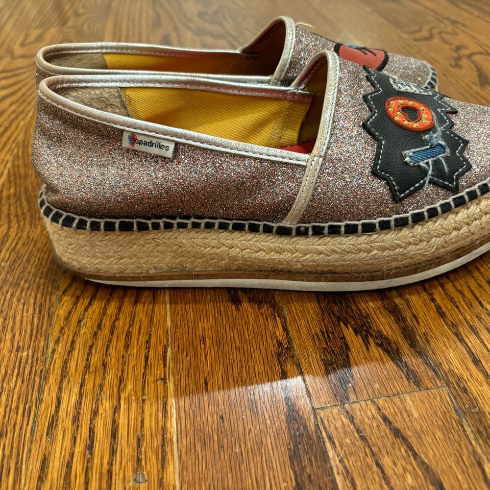 Detailed multicolor platform espadrilles - Picture 9 of 9